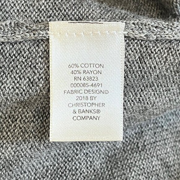 CJ Banks Womens Sequin‎ Accent Gray Button Up Front Cardigan Sweater 2X  - NWT - Picture 6 of 9